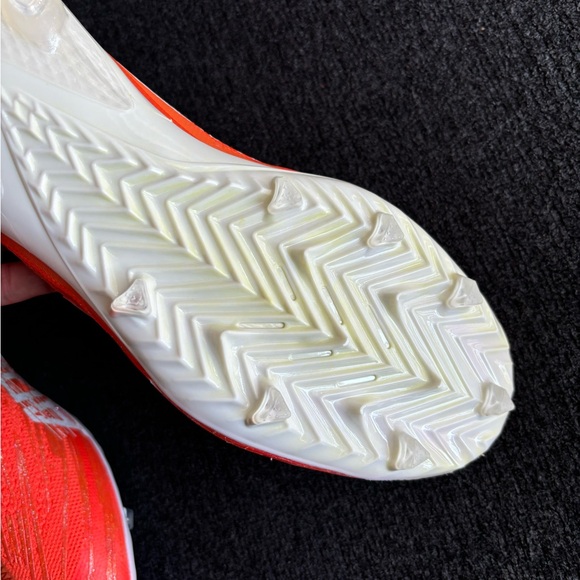 Adidas Adizero PrimeKnit Orange/White Football Cleats Size 11.5 - Picture 7 of 8